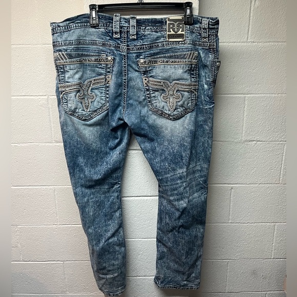 Rock Revival Blue Relaxed Jeans Classic Style. Size 44 - Picture 5 of 8